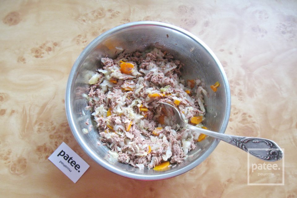 Блинчики с мясом и капустой - Шаг 11