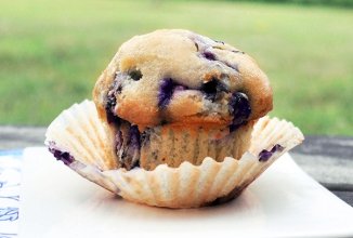 Веганский черничный маффин