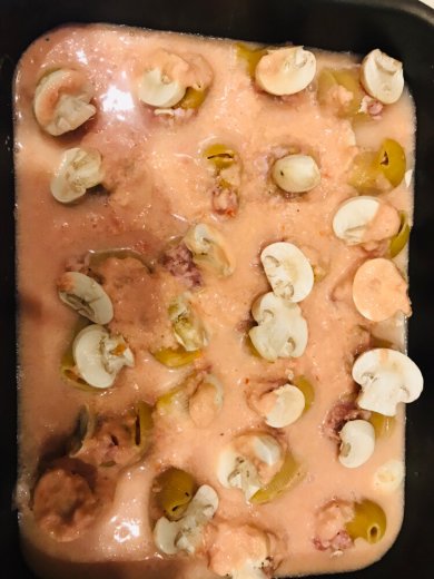 Фаршированные ракушки с мясным фаршем🥩 и грибами) - Шаг 12