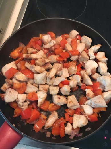 Фунчоза с курицей и овощами 🍅🌶🥒🥕🥬🍆🥑🥦 - Шаг 8