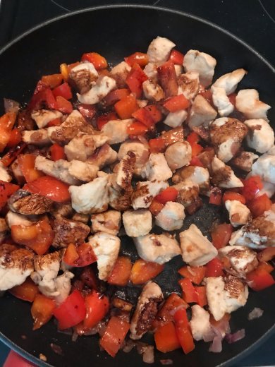 Фунчоза с курицей и овощами 🍅🌶🥒🥕🥬🍆🥑🥦 - Шаг 9