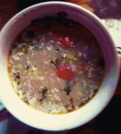 Суп с с плавленым сыром и сметаной