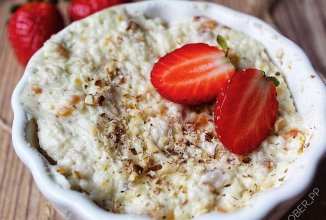 Творожная запеканка с курагой за 5 минут