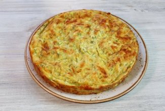 Заливной пирог с кабачками и сыром