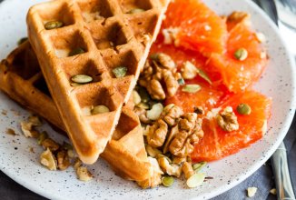 Пышные вафли на сметане