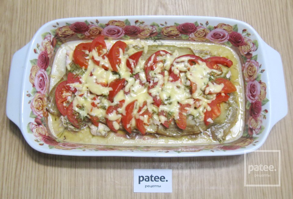 Куриная грудка запеченная с баклажанами и помидорами - Шаг 13