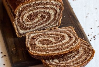 Ржано-пшеничный хлеб с мраморным рисунком