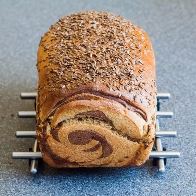 Ржано-пшеничный хлеб с мраморным рисунком - Шаг 9