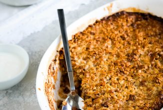 Запеченая овсянка с яблоками