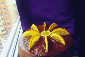 Торт с хаварным апельсиновым кремом