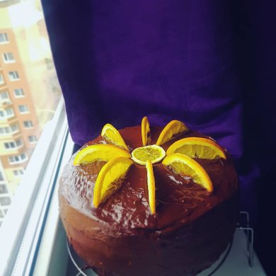 Торт с хаварным апельсиновым кремом