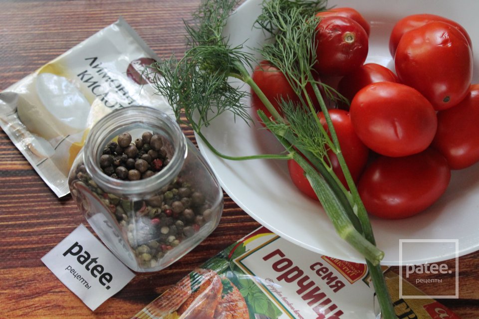 Помидоры, маринованные с семенами горчицы - Шаг 1