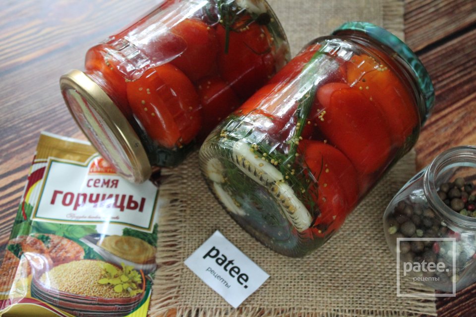 Помидоры, маринованные с семенами горчицы - Шаг 15