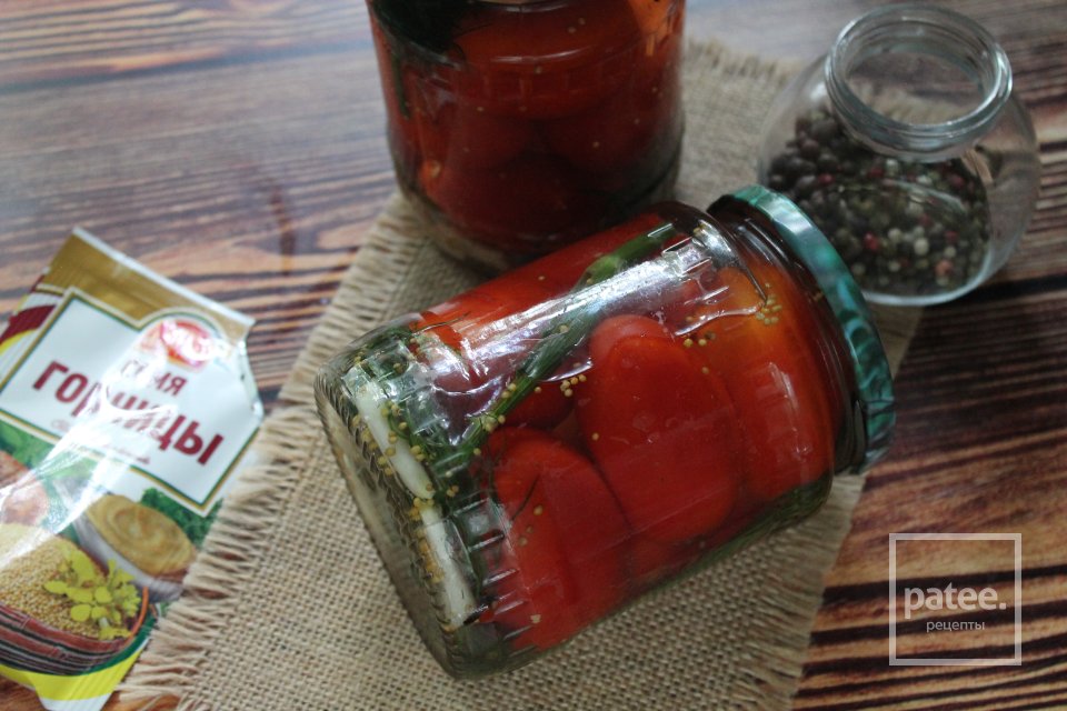 Помидоры, маринованные с семенами горчицы - Шаг 16