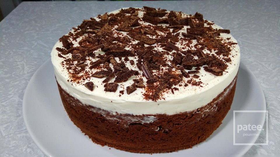 Персиковый пирог с шоколадом и сметанным кремом - Шаг 17