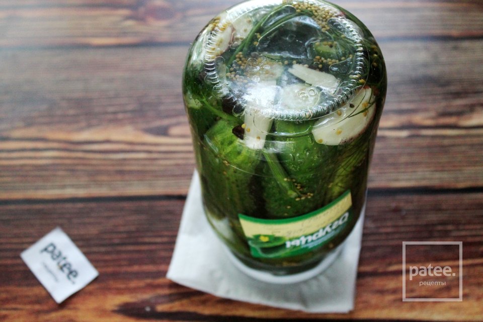 Огурцы, маринованные с семенами горчицы и лимонной кислотой - Шаг 12