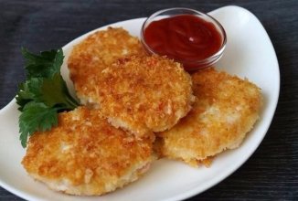 Котлеты из крабовых палочек с сыром