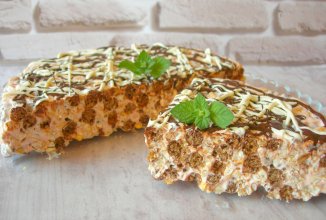 Хрустящий торт без выпечки и без печенья