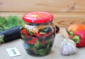 Закуска из маринованных баклажанов с болгарским перцем