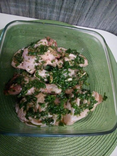 Куриные ножки в соусе из кинзы - Шаг 6