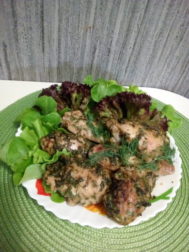 Куриные ножки в соусе из кинзы - Шаг 8