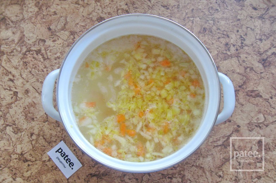 Гречневый суп с вешенками - Шаг 6