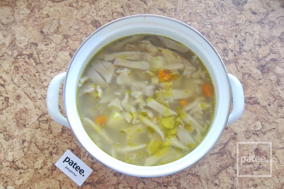 Гречневый суп с вешенками - Шаг 10