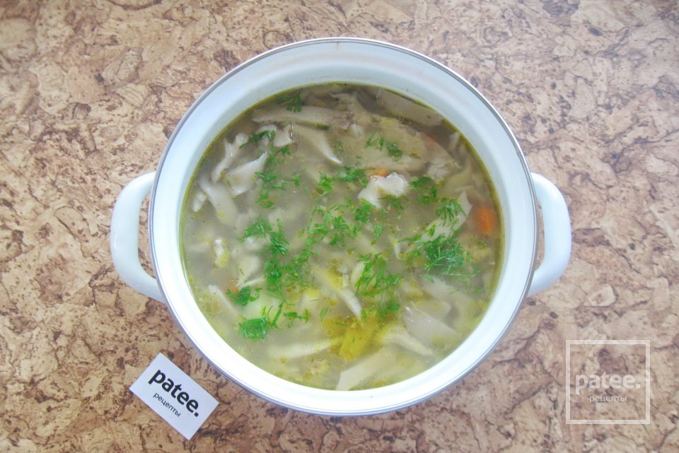 Гречневый суп с вешенками - Шаг 11