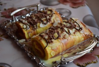 нежнейший рулет с манговым кремом