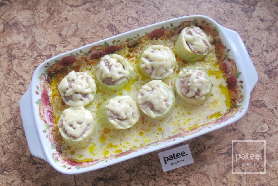 Кабачки с мясом в духовке - Шаг 13