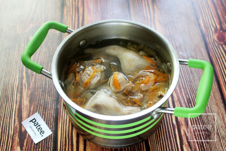 Вермишелевый суп с перепёлками - Шаг 10