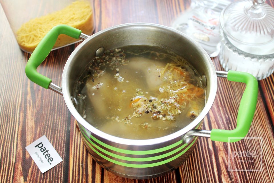 Вермишелевый суп с перепёлками - Шаг 12