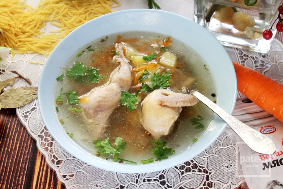 Вермишелевый суп с перепёлками - Шаг 15