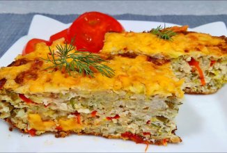 Запеканка с курицей и овощами