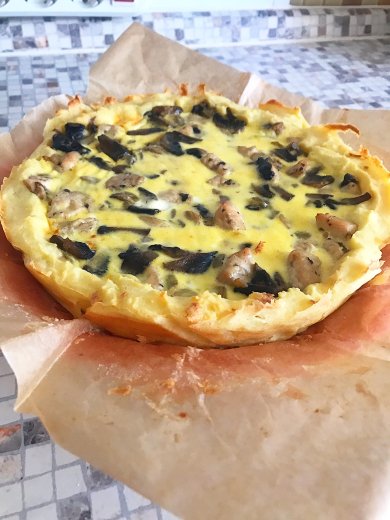 Пп пирог с курицей и грибами - Шаг 7