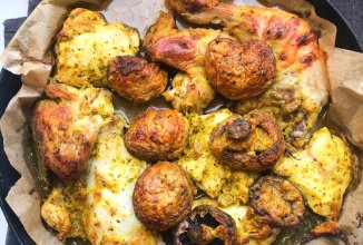 Курица с грибами пп , маринад