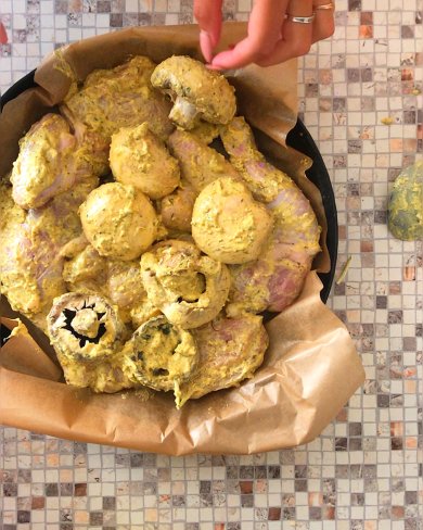 Курица с грибами пп , маринад - Шаг 4