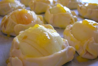 Открытые слойки с яблоками. Яблоки как крем!