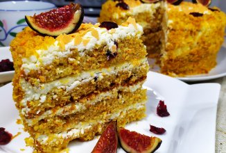 Морковный торт с сырным кремом