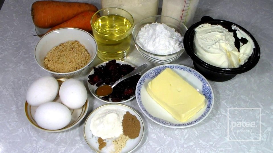 Морковный торт с сырным кремом - Шаг 1