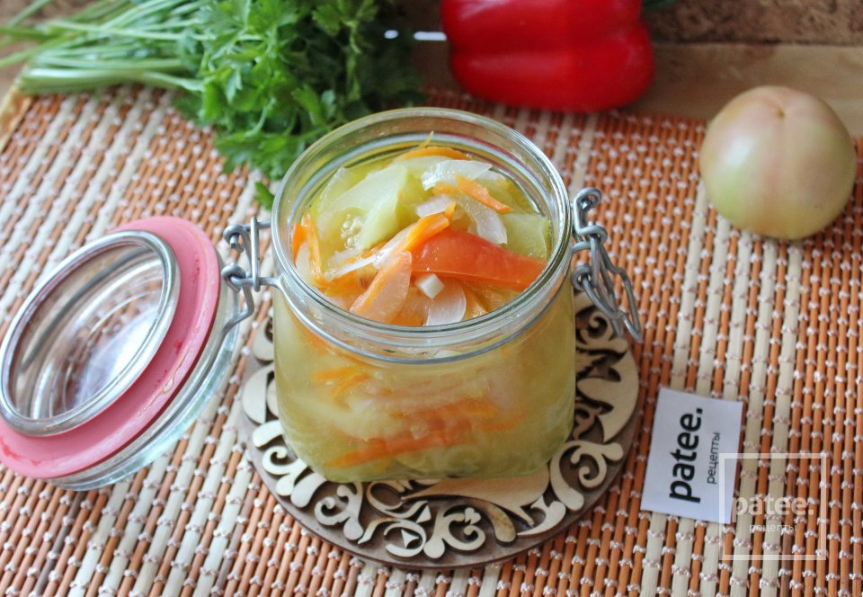 Салат из зеленых помидоров "Цветик-семицветик" - Шаг 12