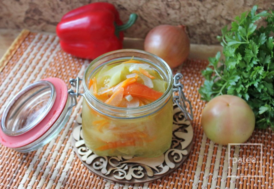 Салат из зеленых помидоров "Цветик-семицветик" - Шаг 13