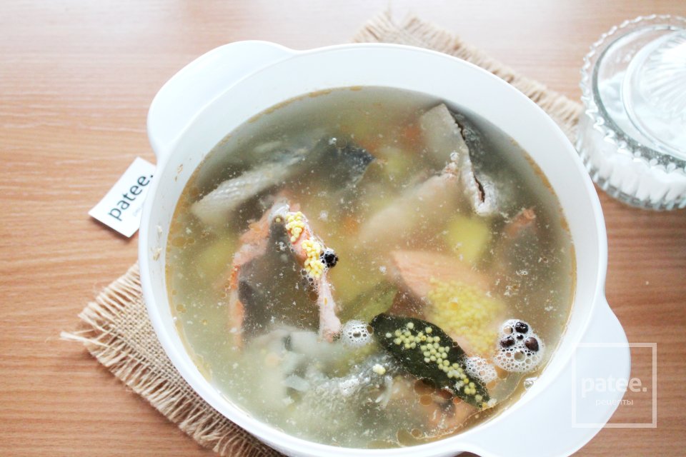 Пшенный суп с кетой - Шаг 10