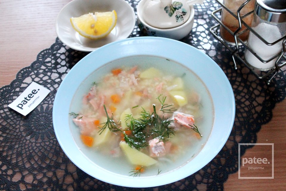 Пшенный суп с кетой - Шаг 11