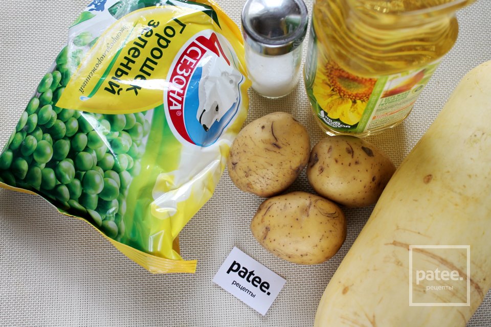 Пюре из зеленого горошка с овощами - Шаг 1