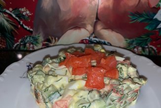 Салат с семгой