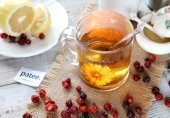 Шиповниковый чай с имбирем и малиновым листом