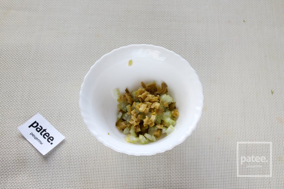 Тартар с оливками и майонезом - Шаг 7