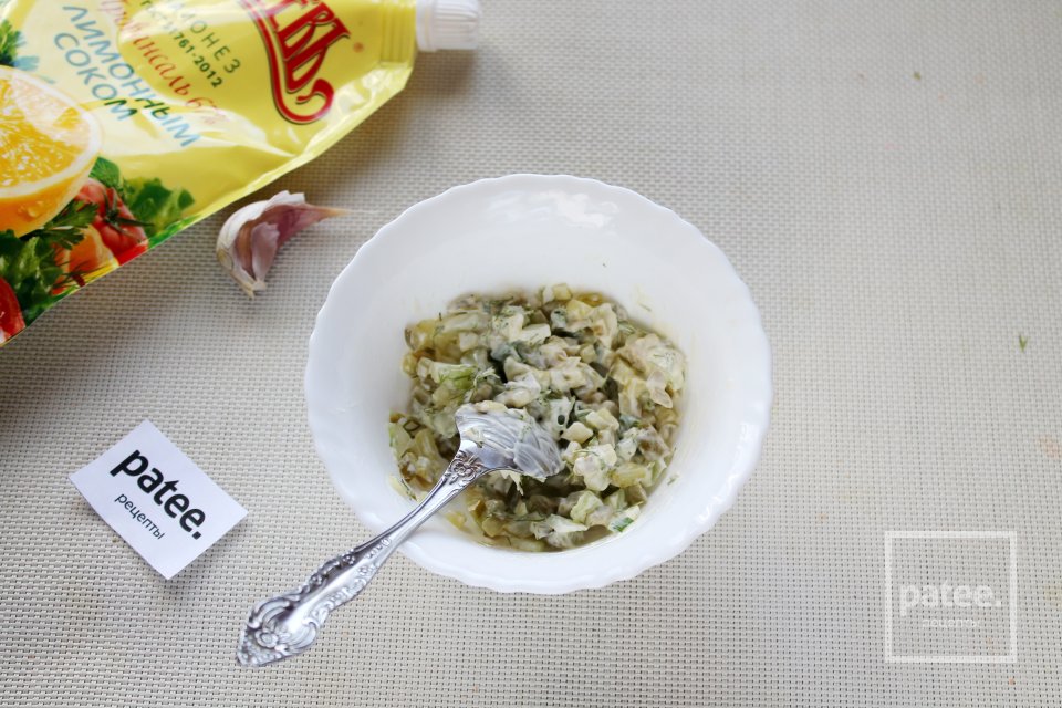 Тартар с оливками и майонезом - Шаг 11