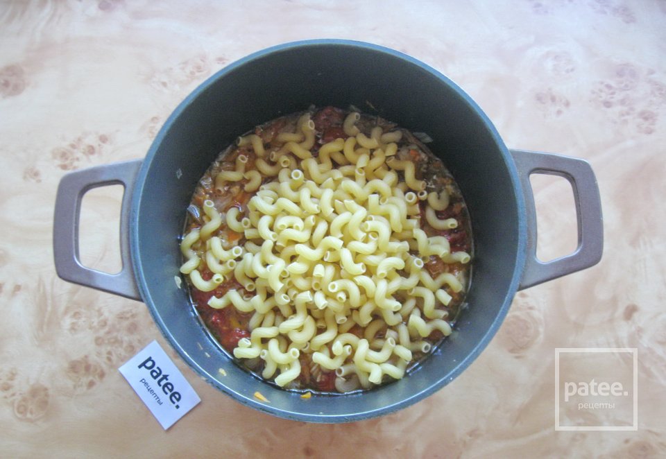 Свинина с макаронами и вялеными помидорами - Шаг 11